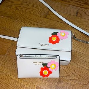 Kate Spade crossbody and matching wallet.